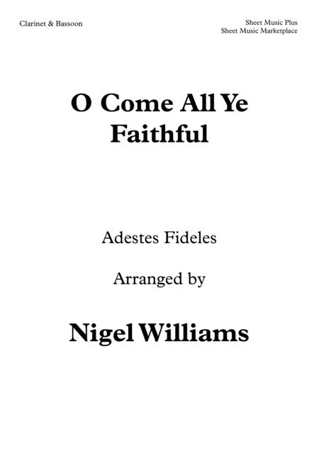 O Come All Ye Faithful Duet For Clarinet And Bassoon Sheet Music