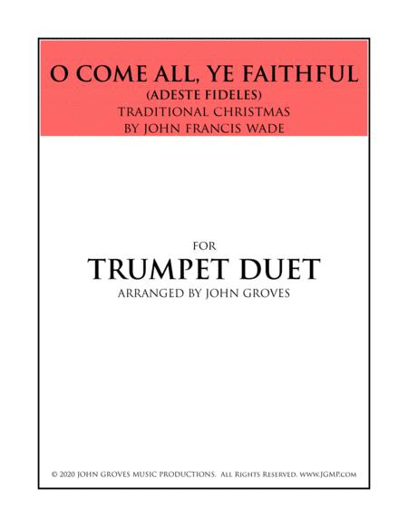 Free Sheet Music O Come All Ye Faithful Trumpet Duet