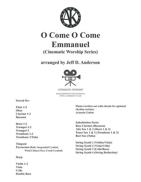 Free Sheet Music O Come O Come Emmanuel 8 Core Orchestra