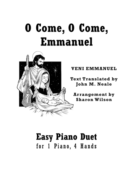 O Come O Come Emmanuel Easy Piano Duet 1 Piano 4 Hands Sheet Music