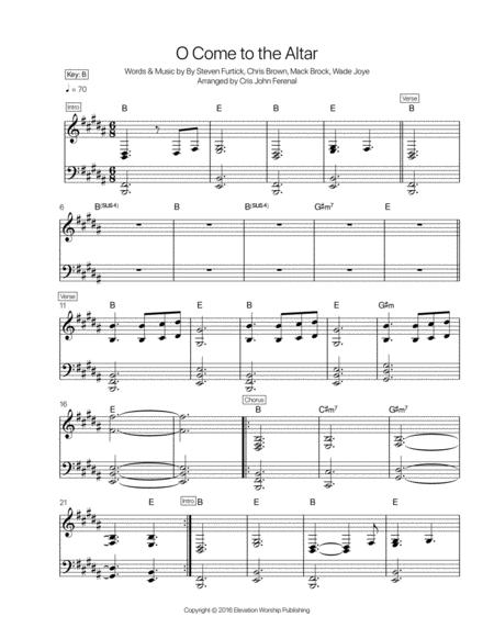 O Come To The Altar Piano Accompaniment Sheet Music