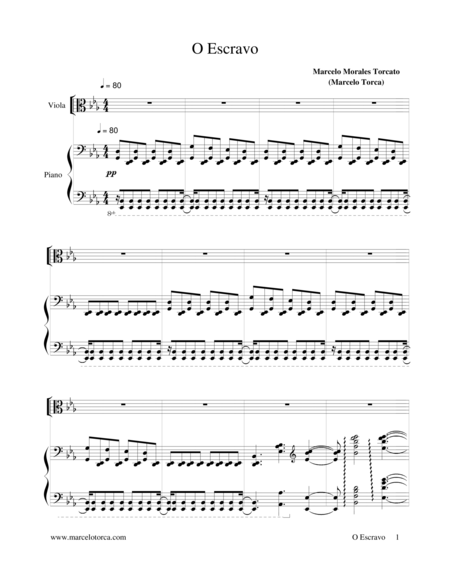 O Escravo Sheet Music