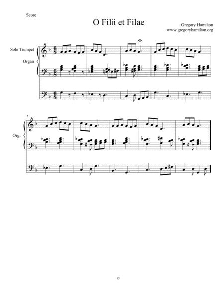 Free Sheet Music O Filii Et Filiae O Sons And Daughters Alternative Harmonization