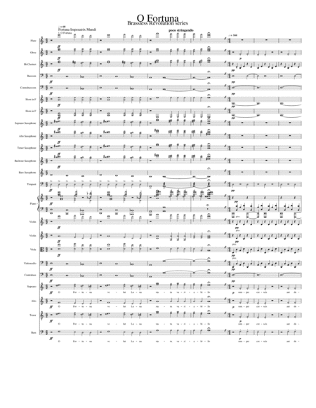 O Fortuna The Brassless Series Sheet Music