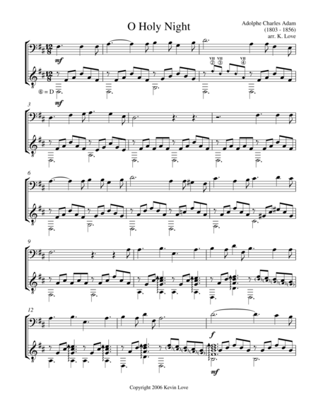 Free Sheet Music O Holy Night Cello And Guitar Score And Parts