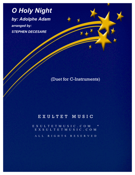 O Holy Night Duet For C Instruments Sheet Music