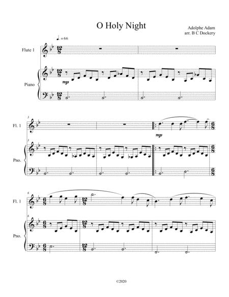 Free Sheet Music O Holy Night Flute Solo With Piano Accompaniment