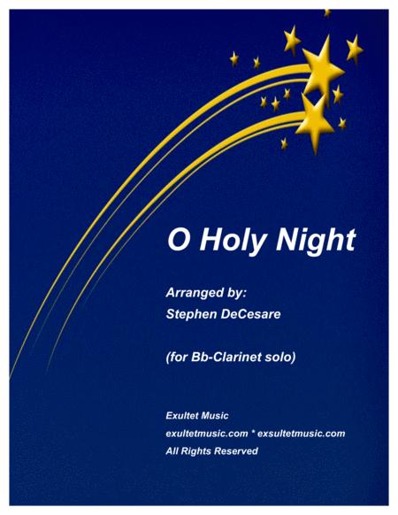 O Holy Night For Bb Clarinet Solo And Piano Sheet Music