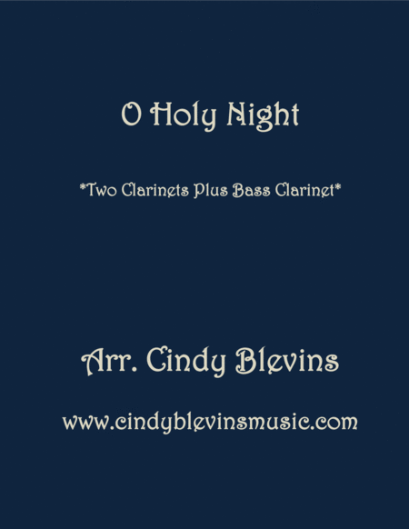 O Holy Night For Two Clarinets And Bass Clarinet Sheet Music