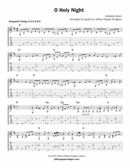 O Holy Night Solo Fingerstyle Guitar Sheet Music