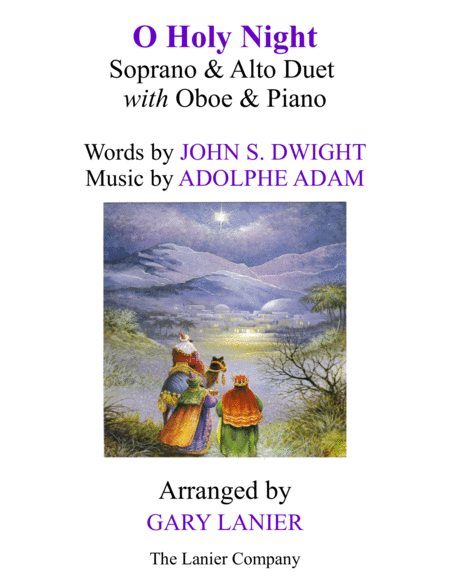 Free Sheet Music O Holy Night Soprano Alto Duet With Oboe Piano Score Parts Included
