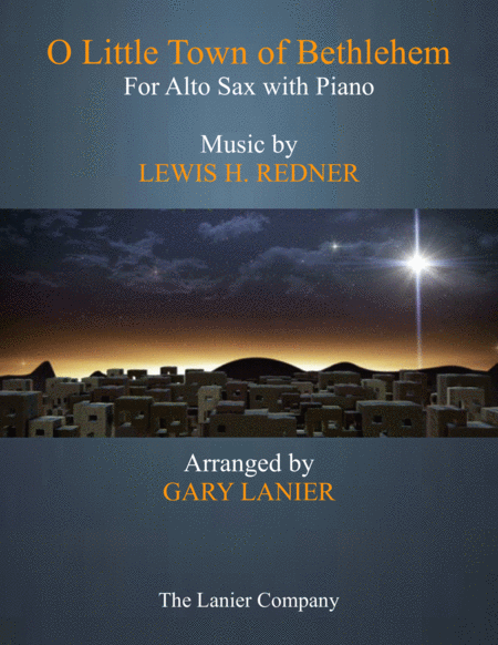 O Little Town Of Bethlehem Alto Sax With Piano Score Part Sheet Music