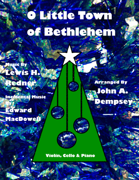 O Little Town Of Bethlehem Trio For Violin Cello And Piano Sheet Music