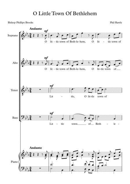 O Little Town Unaccompanied Choir Sheet Music