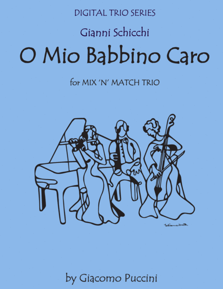 Free Sheet Music O Mio Babbino From Gianni Schicchi For Two Flutes Piano Or Two Violins Piano