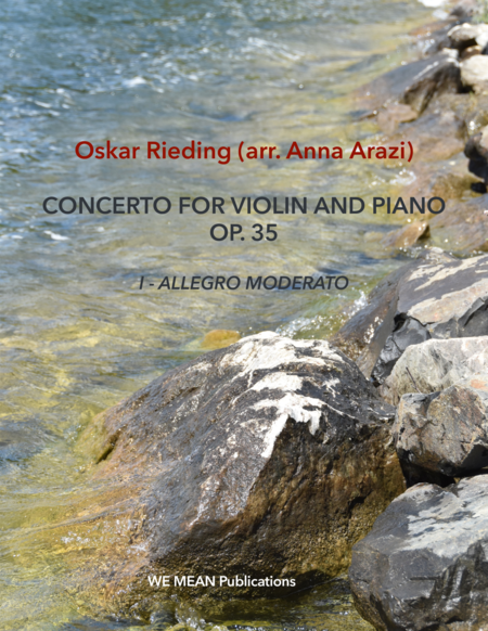 Free Sheet Music O Rieding Arr Anna Arazi Concerto For Violin And Piano In B Minor Op 35 First Movement