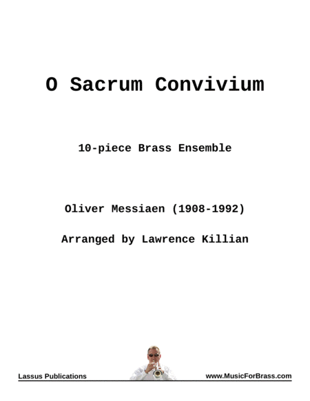 O Sacrum Convivium For Brass Ensemble Sheet Music