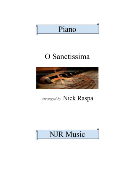 Free Sheet Music O Sanctissima Intermediate Piano