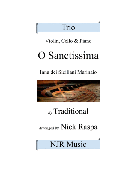 Free Sheet Music O Sanctissima Piano Trio Intermediate