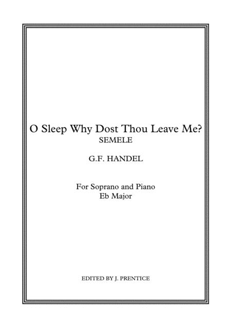 O Sleep Why Dost Thou Leave Me Semele Eb Major Sheet Music