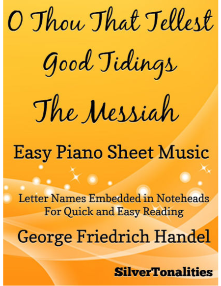 Free Sheet Music O Thou That Tellest Good Tidings Messiah Easy Piano Sheet Music