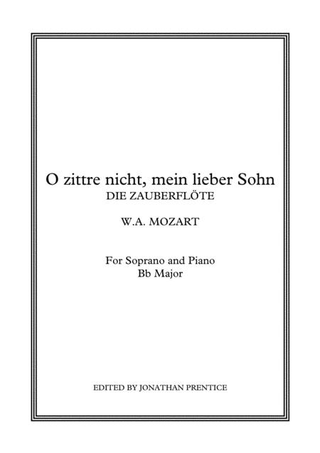 O Zittre Nicht Mein Lieber Sohn Die Zauberflte Bb Major Sheet Music