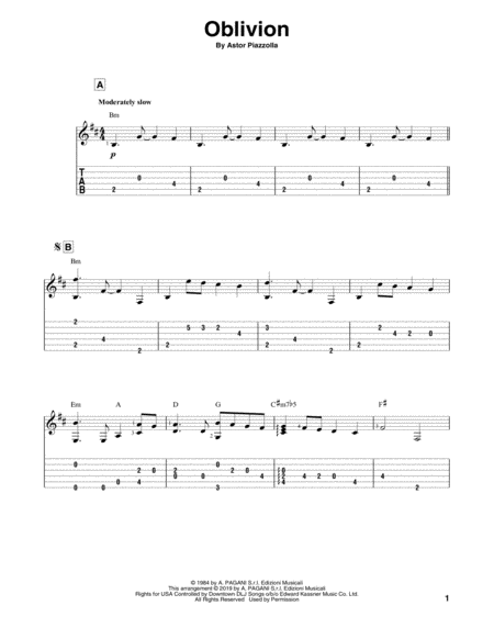 Oblivion Sheet Music