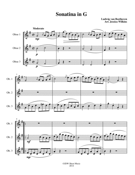 Oboe Trios For Intermediate Players Sheet Music