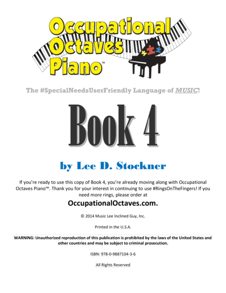 Occupational Octaves Piano Book 4 Sheet Music