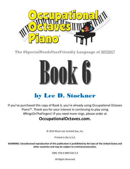 Occupational Octaves Piano Book 6 Sheet Music