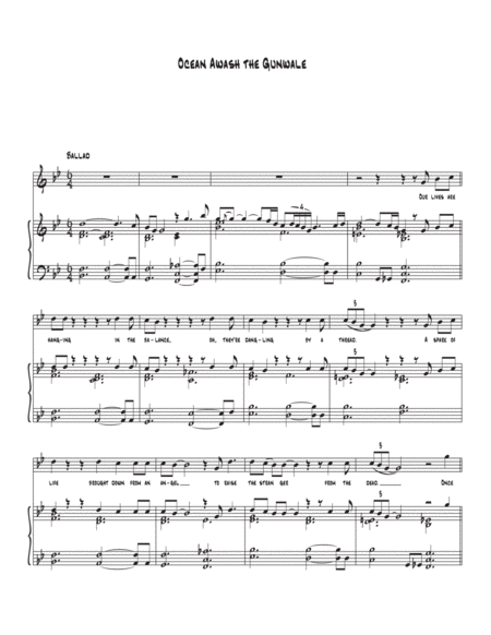 Free Sheet Music Ocean Awash The Gunwale