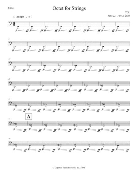Free Sheet Music Octet For Strings 2020 Cello Part