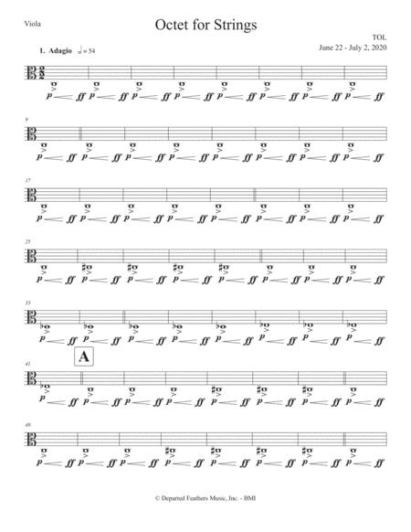 Free Sheet Music Octet For Strings 2020 Viola Ii Part
