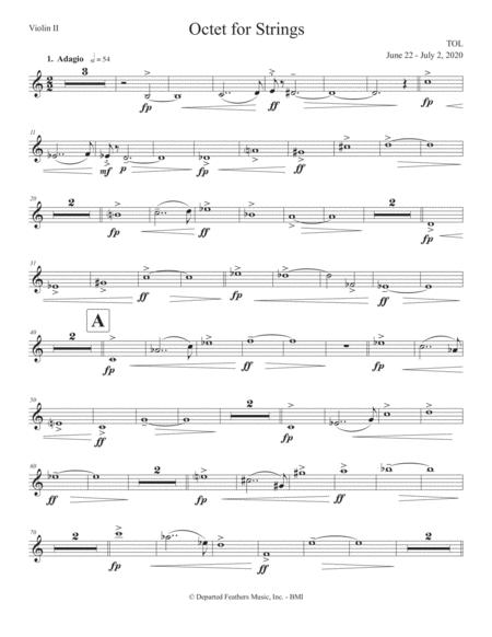 Octet For Strings 2020 Violin Ii Part Sheet Music