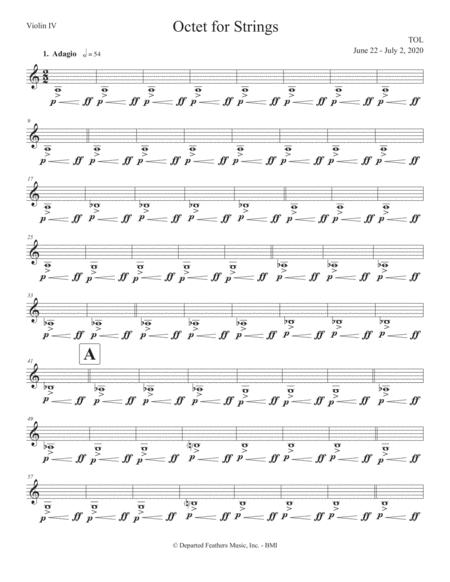 Free Sheet Music Octet For Strings 2020 Violin Iv Part