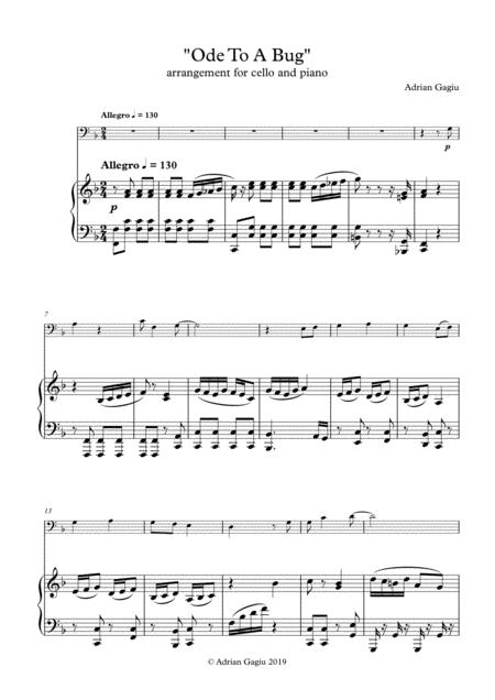 Free Sheet Music Ode To A Bug Op 63 No 1a