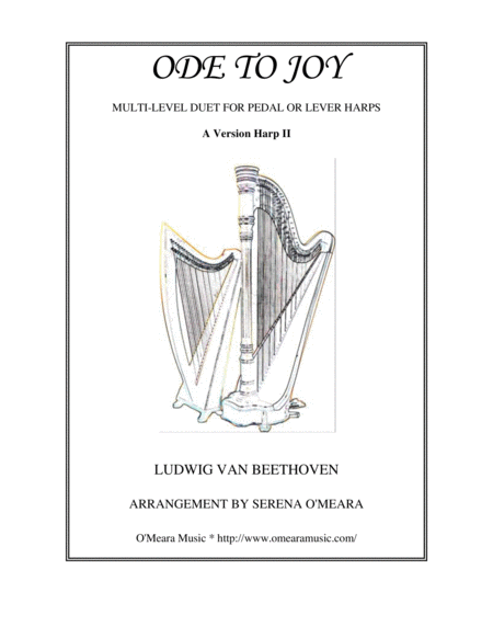 Free Sheet Music Ode To Joy A Version Harp Ii