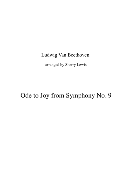 Free Sheet Music Ode To Joy String Trio For String Trio