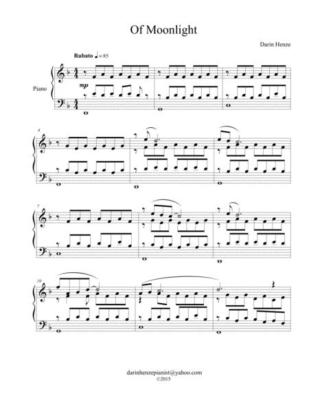 Of Moonlight Sheet Music