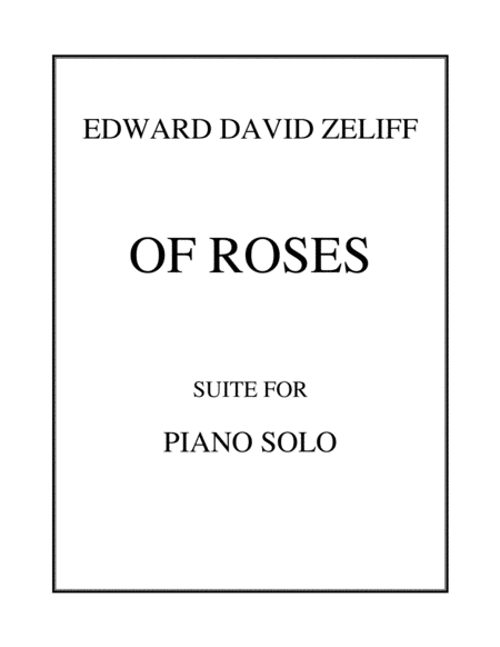 Of Roses Suite For Piano Solo Sheet Music