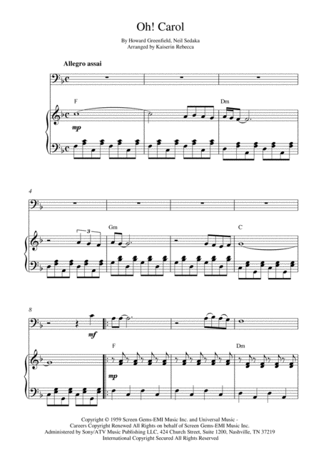 Free Sheet Music Oh Carol Bassoon Solo And Piano Accompaniment