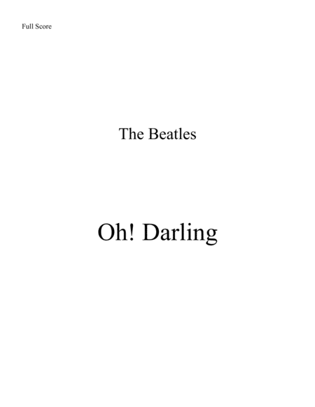 Oh Darling Brass Quintet Sheet Music