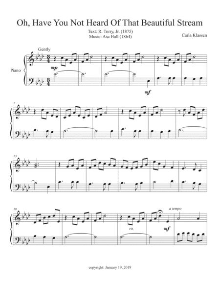 Free Sheet Music Oh Have You Not Heard Of That Beautiful Stream