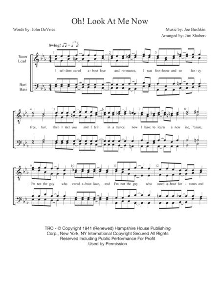 Oh Look At Me Now Sheet Music