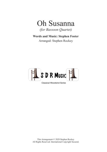 Oh Susanna For Bassoon Quartet Sheet Music