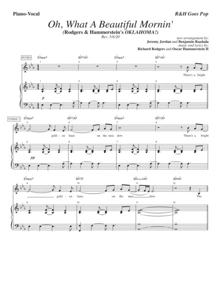 Oh What A Beautiful Mornin R H Goes Pop Version From Oklahoma Arr Jeremy Jordan Sheet Music