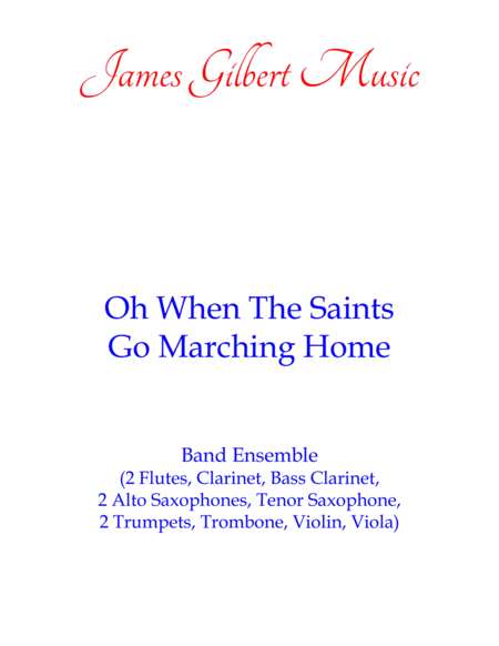 Free Sheet Music Oh When The Saints Go Marching In