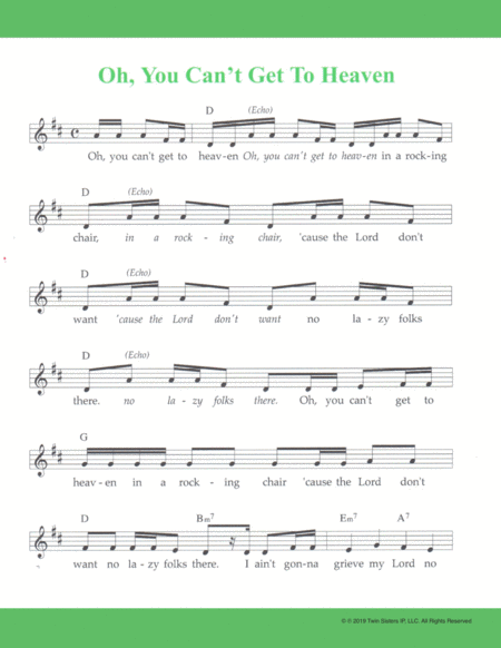 Free Sheet Music Oh You Cant Get To Heaven