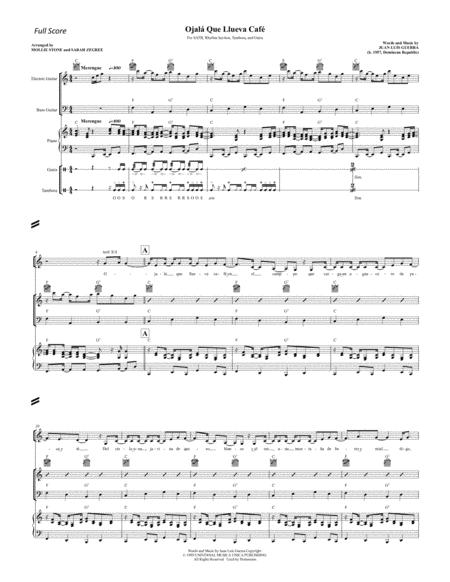 Free Sheet Music Ojal Que Llueva Caf Satb