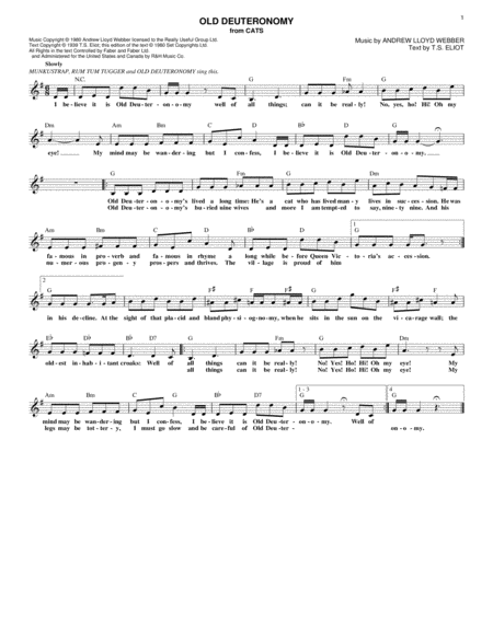 Old Deuteronomy From Cats Sheet Music